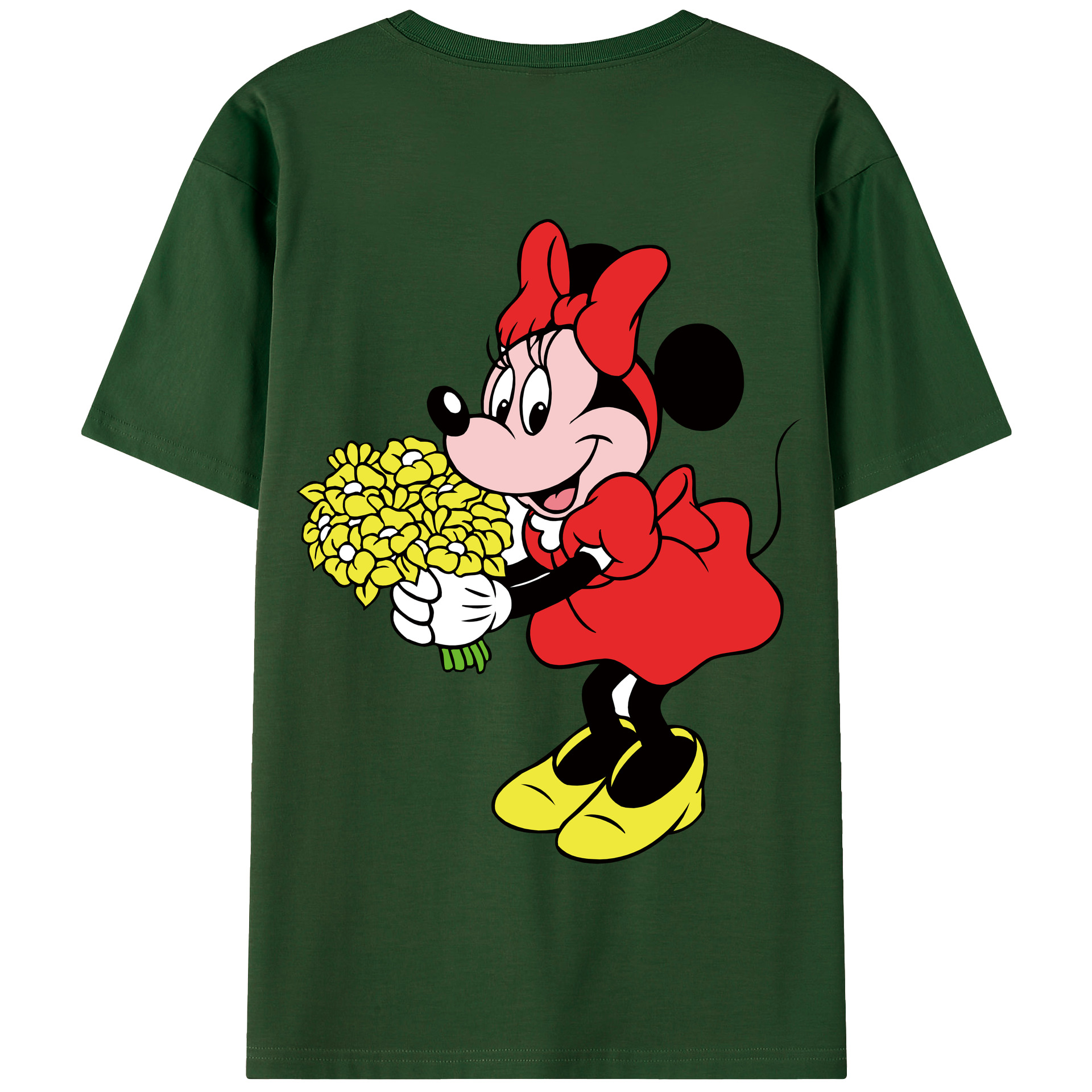 （画像用） ミッキーマウス Mickey Mouse 綿100％半袖Tシャツ（背面プリント）